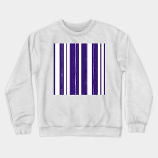 Purple and White striped pattern Crewneck Sweatshirt